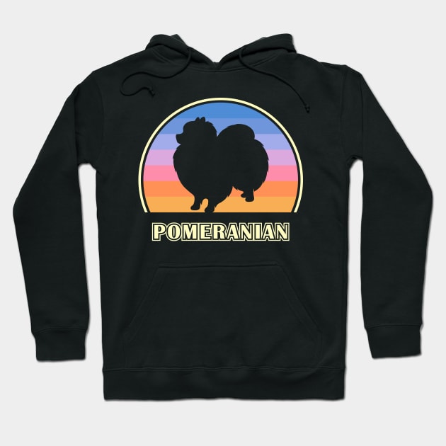 Pomeranian Vintage Sunset Dog Hoodie by millersye